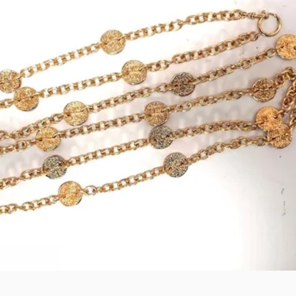 Chanel Vintage 24k Yellow Gold Plated Chanel Coin Necklace - Picture 4 of 15